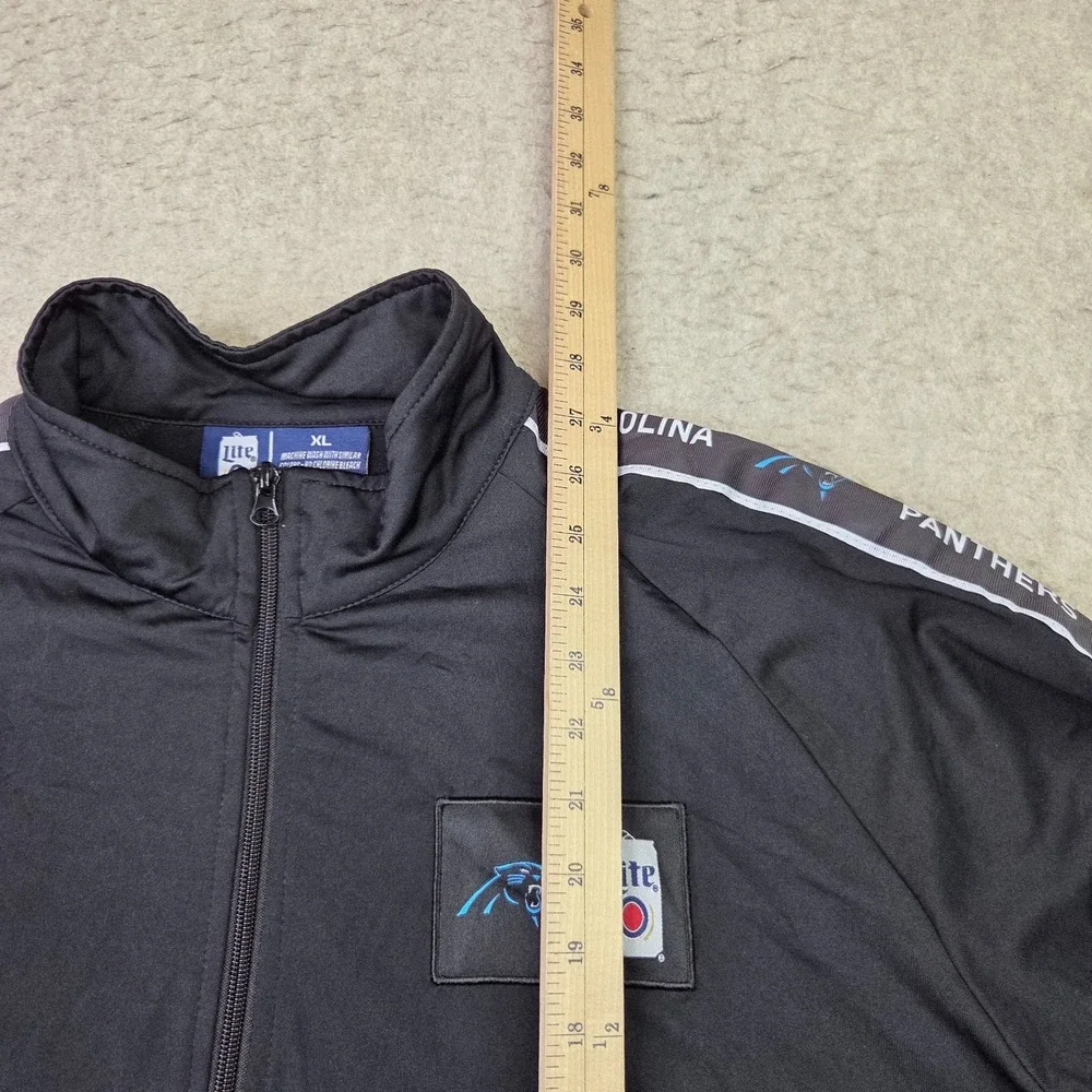 Carolina Panthers Miler Lite Windbreaker Jacket Mens XL Black Full Zip NFL